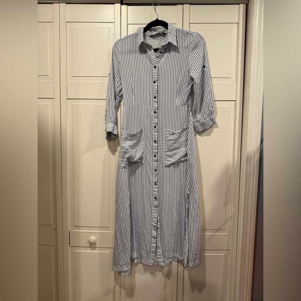 Zara collection striped shirt dress size small EUC‎ - Picture 2 of 4